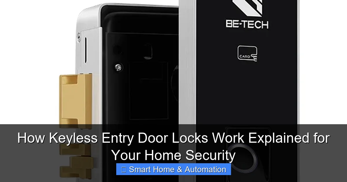 How Keyless Entry Door Locks Work Explained for Your Home Security
