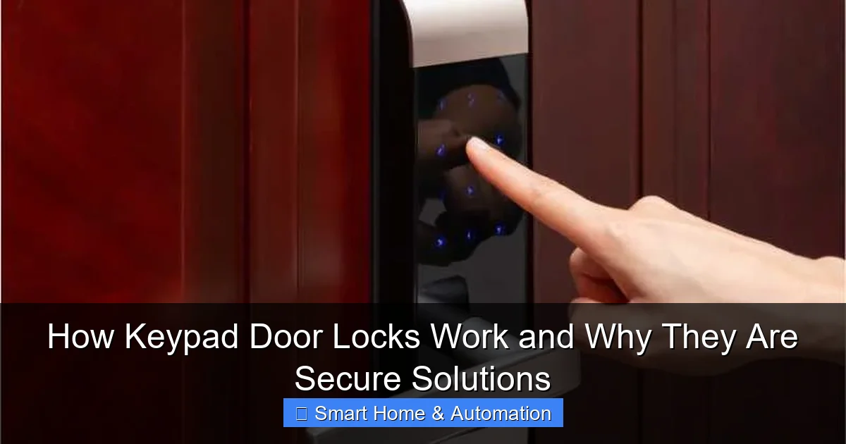 How Keypad Door Locks Work and Why They Are Secure Solutions