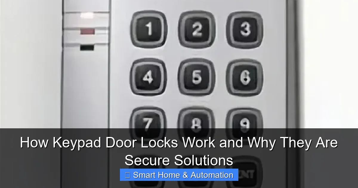 How Keypad Door Locks Work and Why They Are Secure Solutions