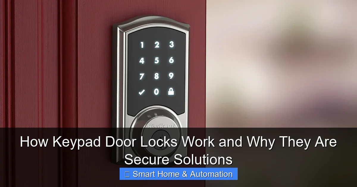 How Keypad Door Locks Work and Why They Are Secure Solutions