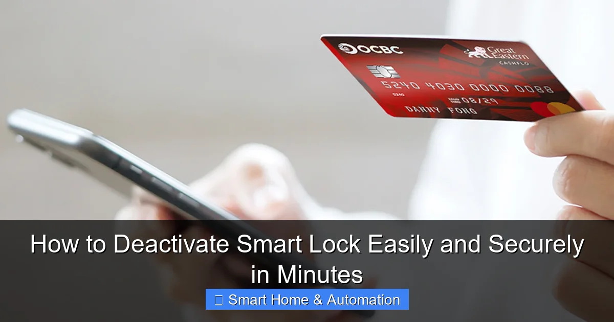 How to Deactivate Smart Lock Easily and Securely in Minutes