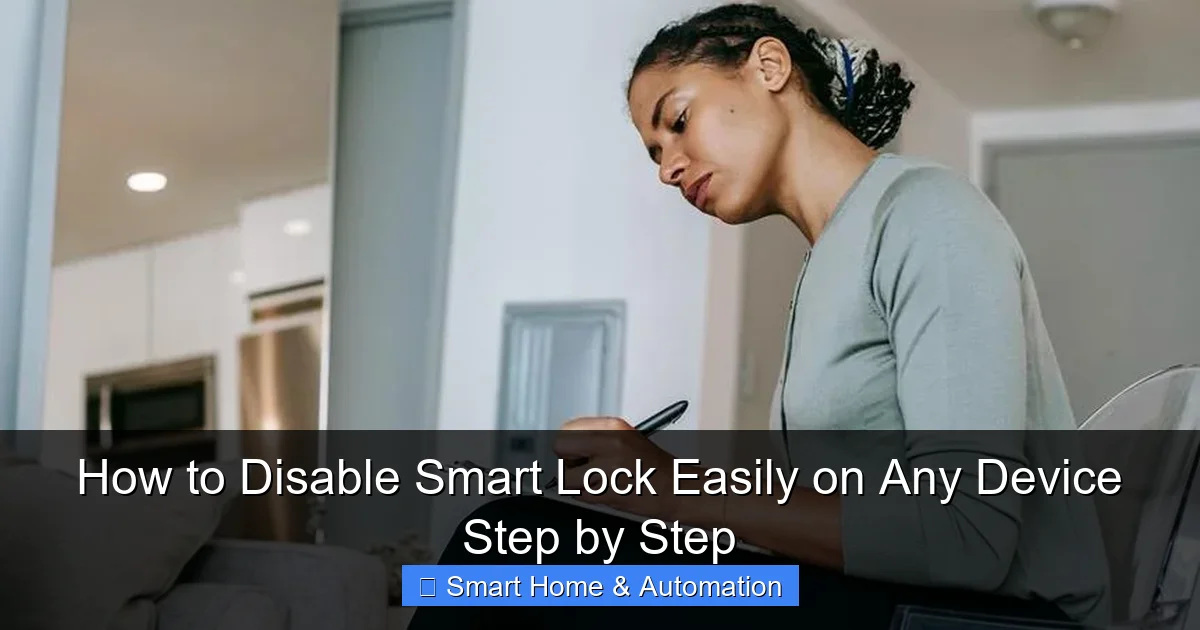 How to Disable Smart Lock Easily on Any Device Step by Step