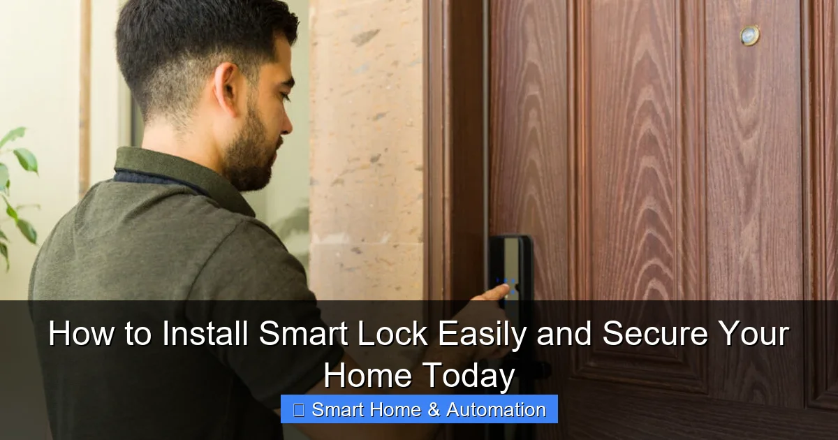 How to Install Smart Lock Easily and Secure Your Home Today