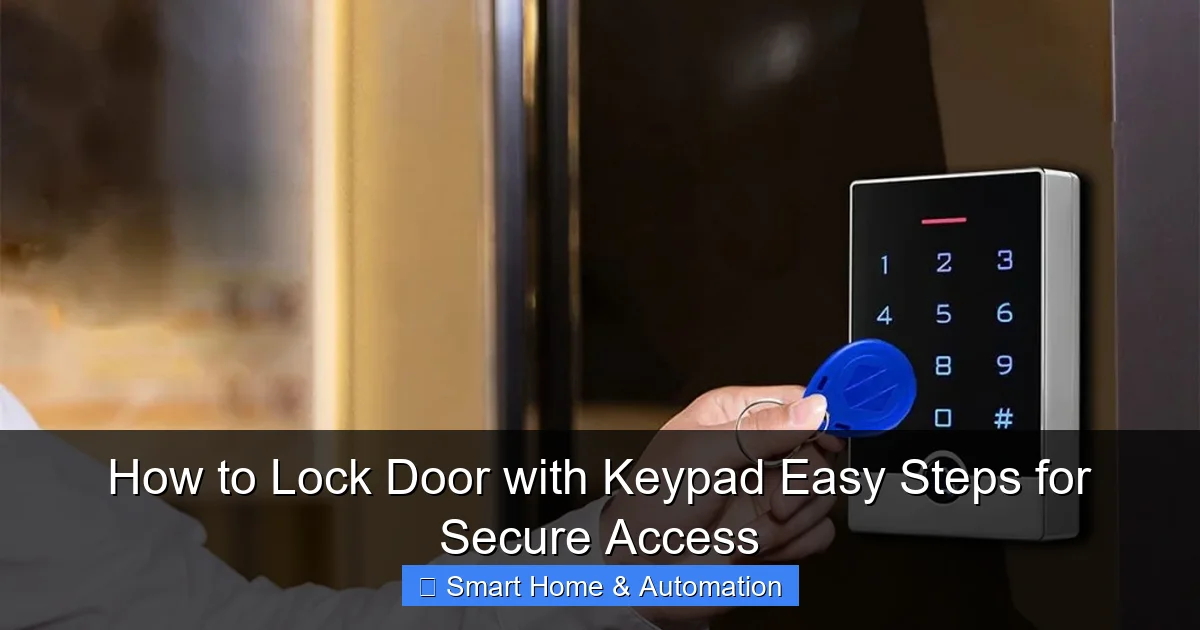How to Lock Door with Keypad Easy Steps for Secure Access