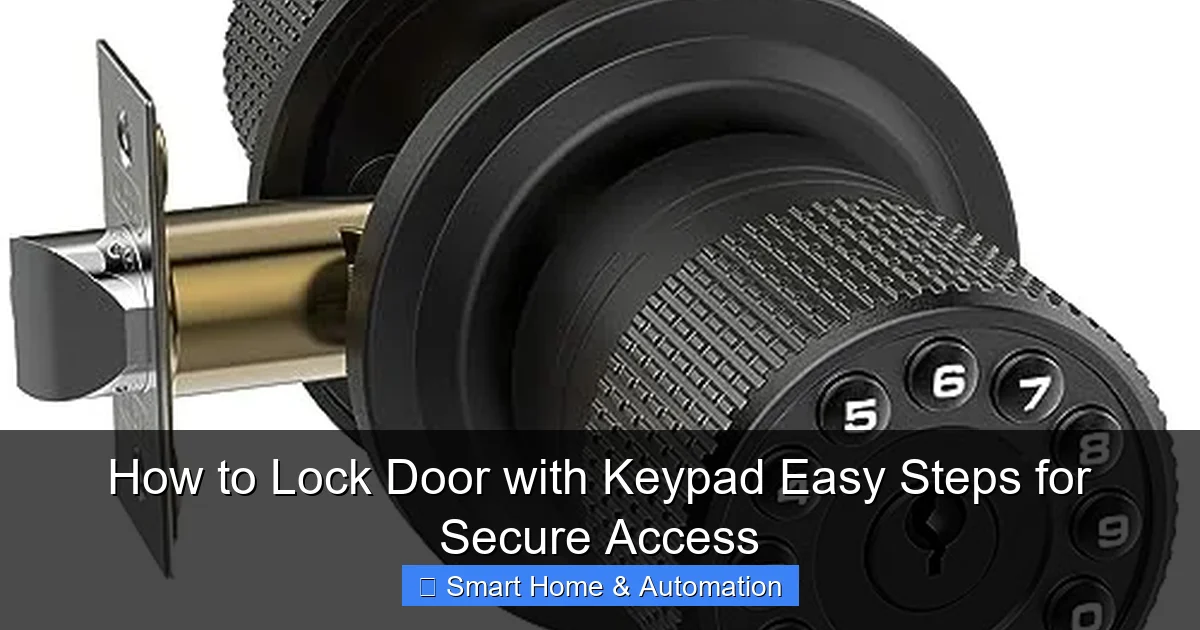 How to Lock Door with Keypad Easy Steps for Secure Access