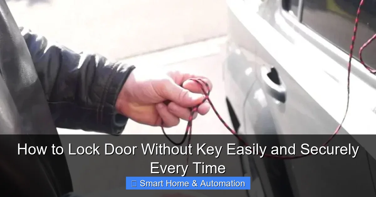 How to Lock Door Without Key Easily and Securely Every Time