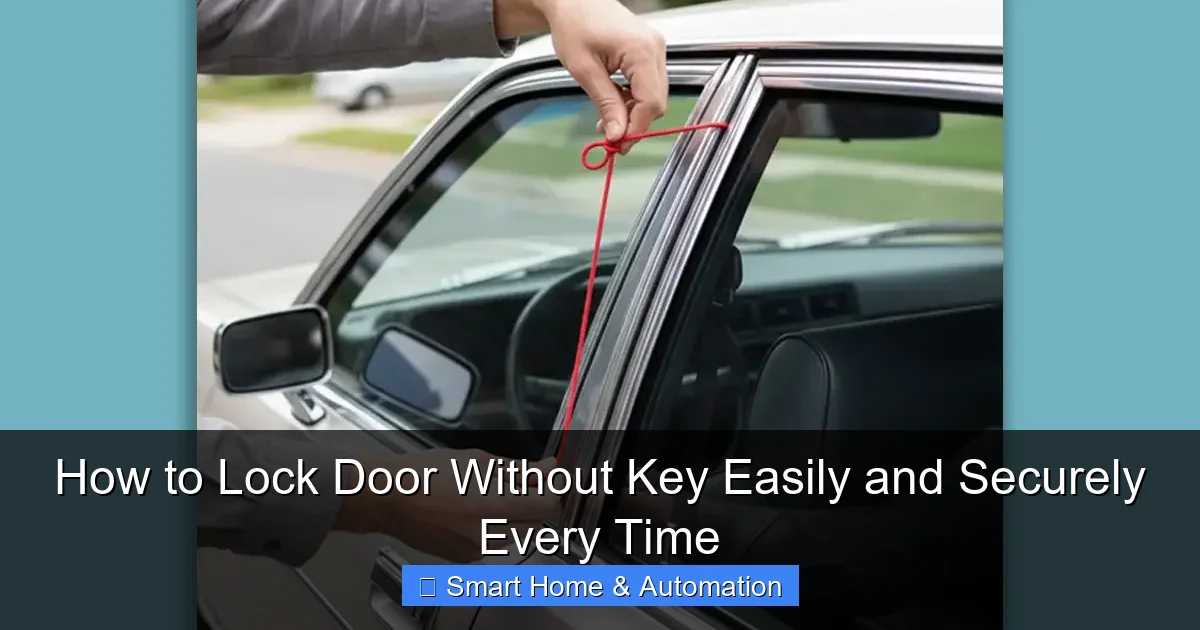 How to Lock Door Without Key Easily and Securely Every Time