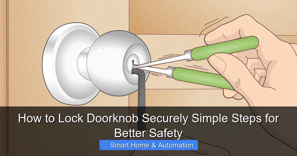 How to Lock Doorknob Securely Simple Steps for Better Safety