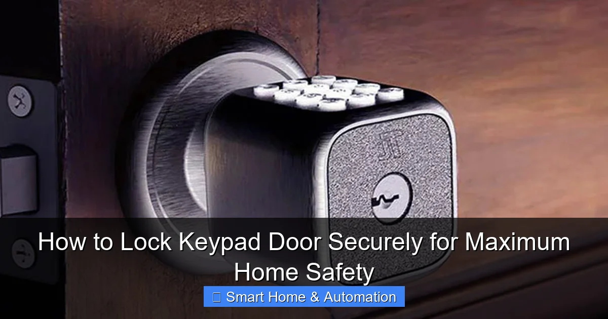 How to Lock Keypad Door Securely for Maximum Home Safety