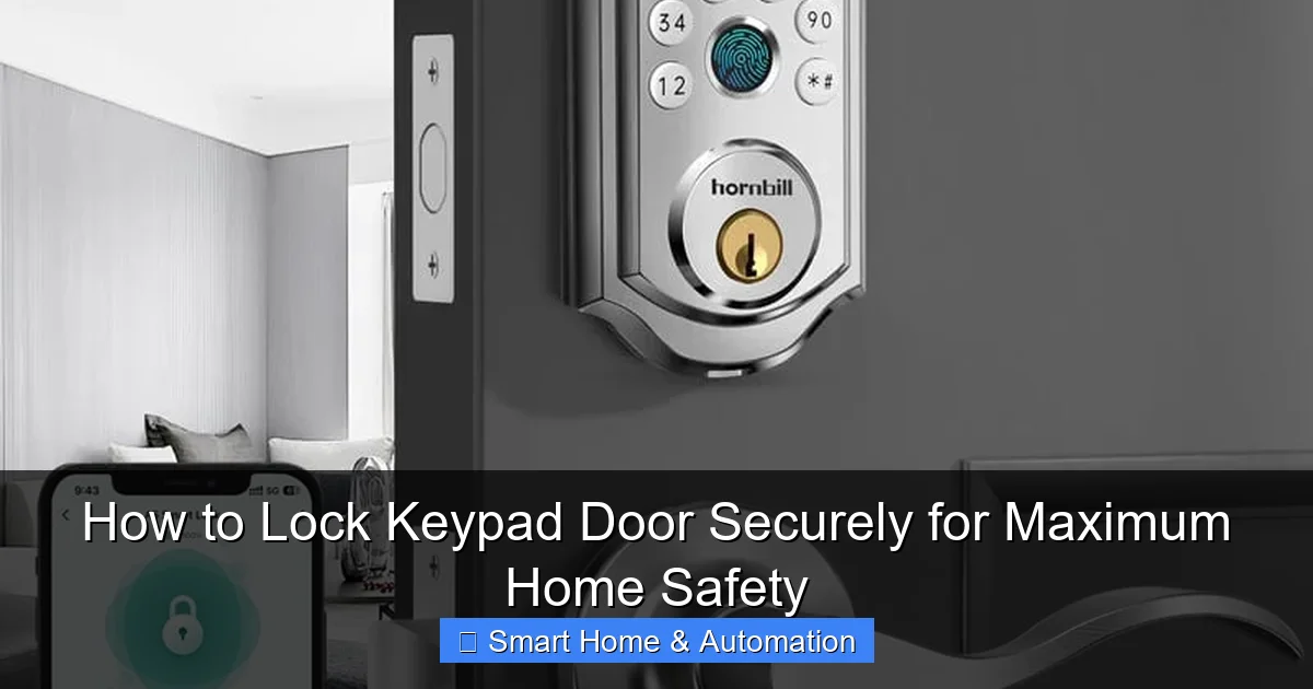 How to Lock Keypad Door Securely for Maximum Home Safety