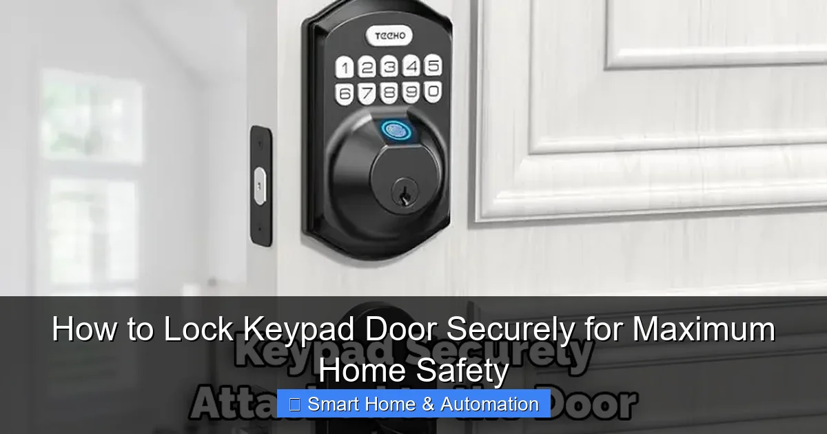 How to Lock Keypad Door Securely for Maximum Home Safety