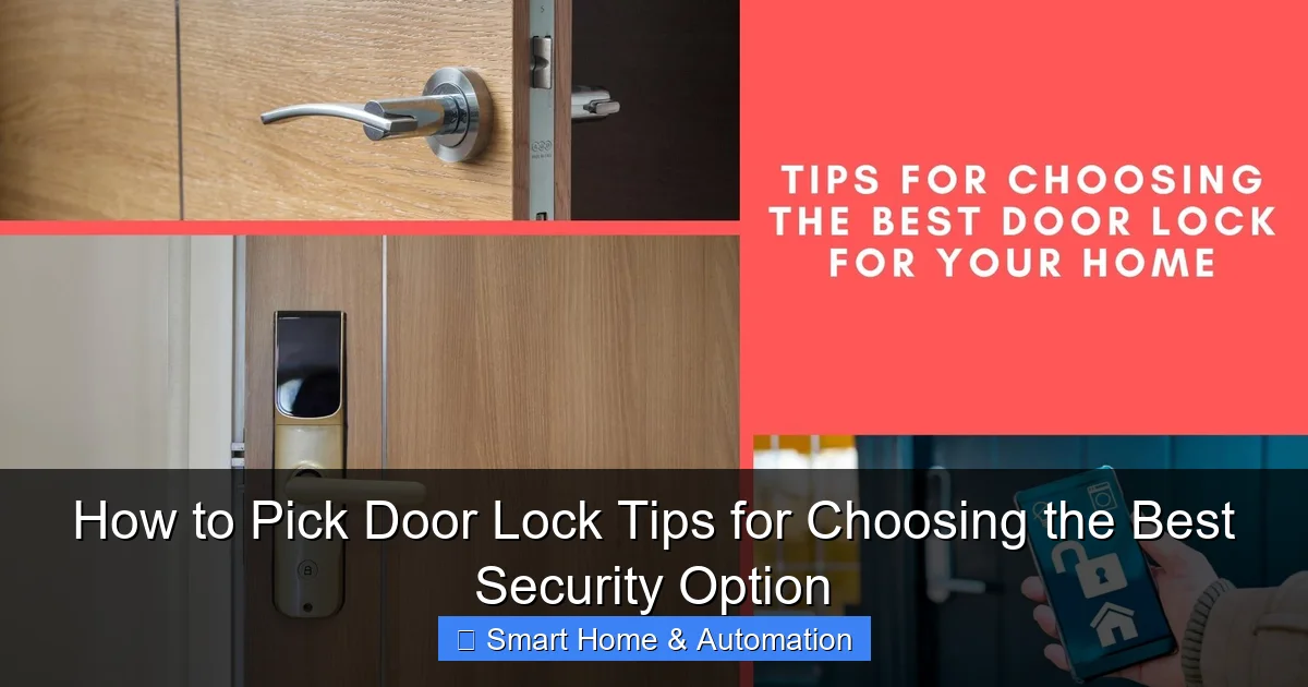 How to Pick Door Lock Tips for Choosing the Best Security Option