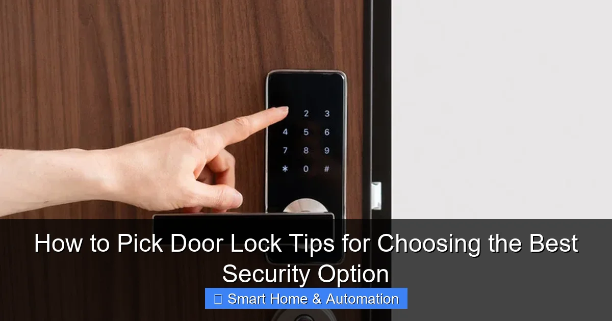 How to Pick Door Lock Tips for Choosing the Best Security Option