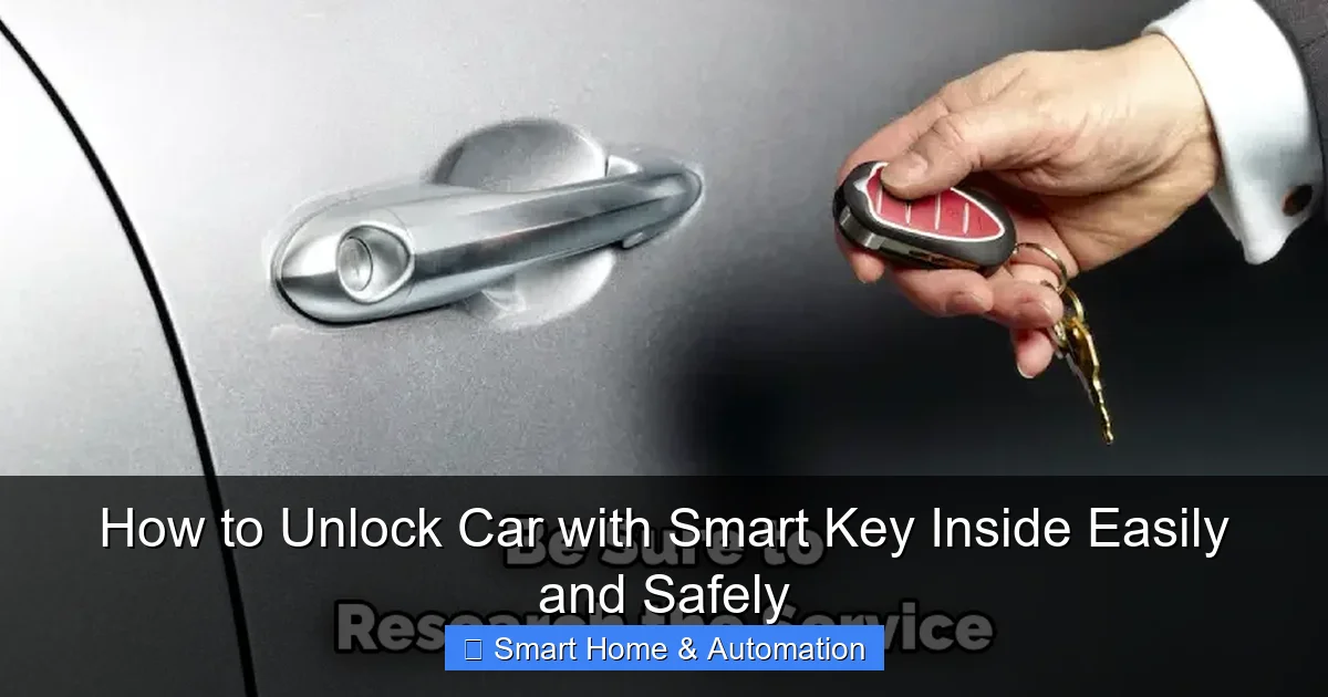 How to Unlock Car with Smart Key Inside Easily and Safely