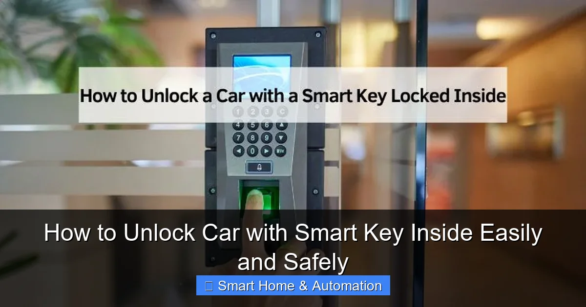 How to Unlock Car with Smart Key Inside Easily and Safely