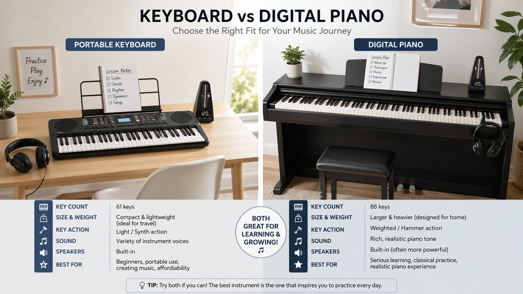 Can I Learn the Piano on a Keyboard