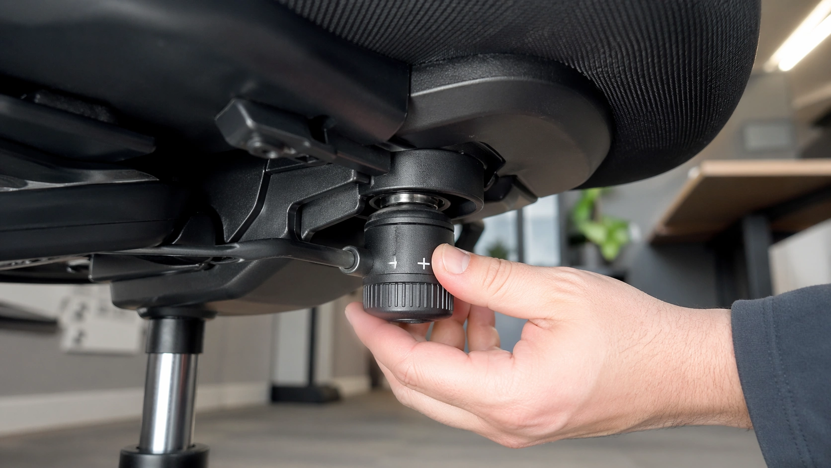 what does the knob under an office chair do