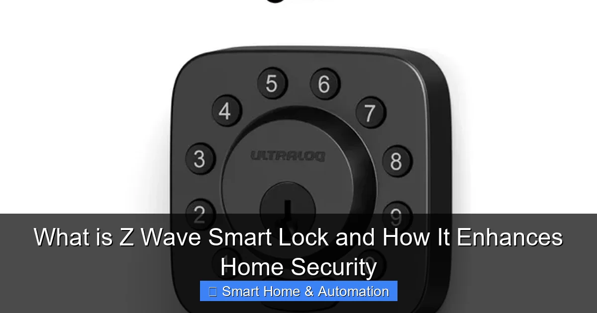 What is Z Wave Smart Lock and How It Enhances Home Security